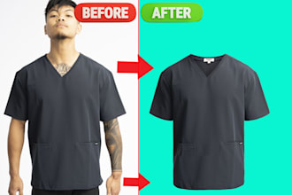 ghost mannequin, neck joint  clothing retouching service