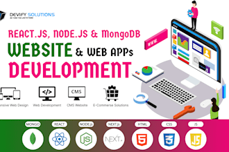 react js, node js and mongo db, expert web design and development