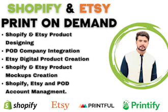 create print on demand shopify dropshipping website
