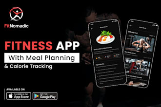 develop fitness app with meal planning, calorie tracking and habit tracking