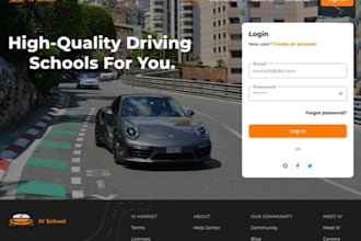 design driving school landing page school website driving school website