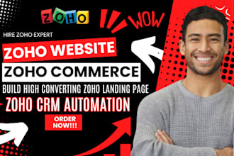 build a responsive zoho website, landing page, or zoho commerce store