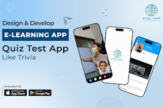 build e learning app quiz test app like trivia educational website
