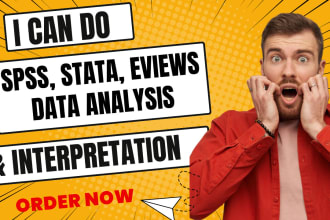 do data analysis on spss, stata, eviews, and  excel
