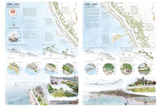 create architectural presentation board or poster