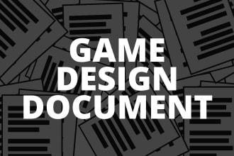 write your game design document
