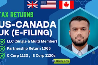 prepare and efile US tax returns for individual and llc 1040, 1120, 1065, 5472