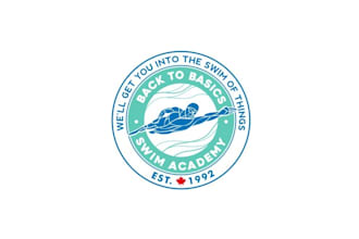 design top quality swimming academy logo