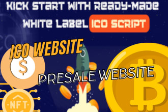 develop ico website, token website, ico presale, web3 dapp, presale website
