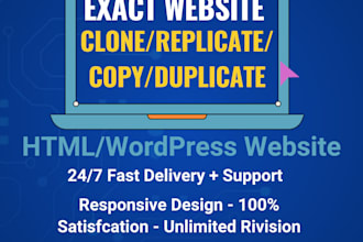 clone, copy or duplicate any website into HTML and wp