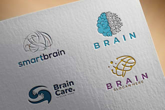 design neuro, brain, pharmacy, clinics and sciences logo