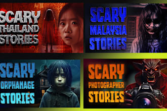 design scary horror clickbait youtube thumbnail