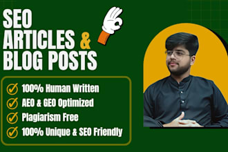 do SEO friendly optimized and tech articles content writing