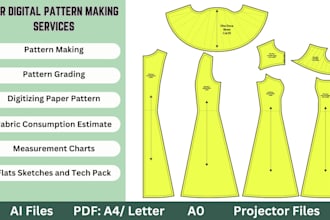 draft and grade digital sewing patterns for you