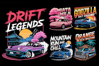do amazing and dream car t shirt designs for you