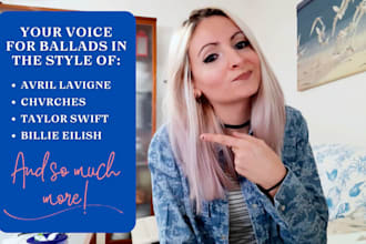 ballads or acoustic songs in the style of taylor swift, avril, chvrches and more