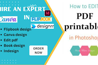 do editable canva lead magnets, ebooks, workbooks, PDF documents design service