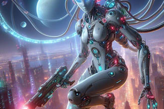 create a sci fi character art illustration for you