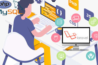 develop custom php, laravel, CRM, SMS integration