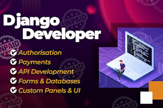develop websites using django, python and javascript