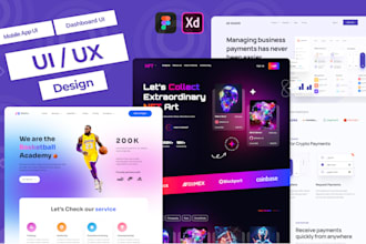 design website mockups, and website uis using figma