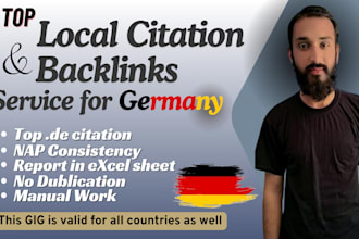 do germany local citation and directory submission for local SEO and gmb ranking
