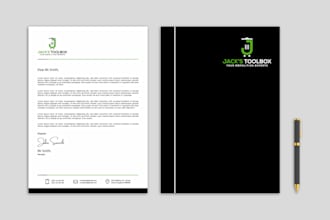 design a modern, elegant, and professional letterhead
