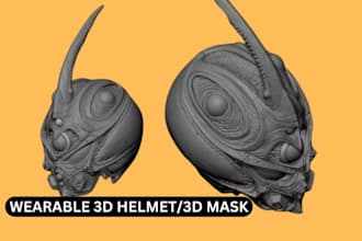 sculpt 3d mask 3d helmet 3d face 3d armor cosplay 3d asset for 3d printing