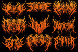 make custom brutal death metal logo for your band