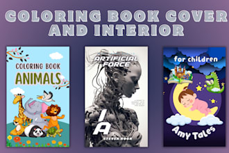 create a cover for kdp coloring books for children or adults