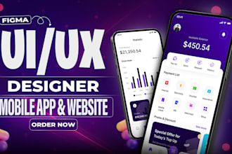 do UI UX design for mobile app and website UI UX design in figma prototype