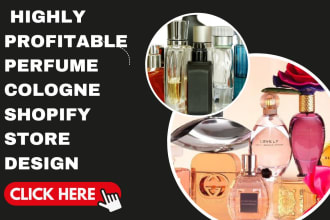 design perfume cologne shopify store beauty website cosmetic store