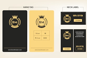 design clothing tag, clothing neck label in 5 hours
