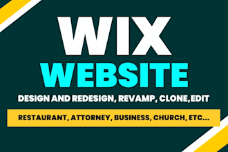 redesign wix website design update, fix wix edit wix website new startup website