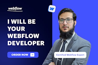 be your webflow developer for webflow website design, figma to webflow