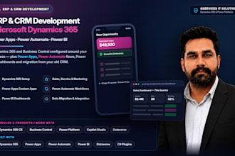 erp and CRM development with microsoft dynamics 365 and power platform