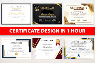 create diploma, award, gift, voucher certificate design or redesign