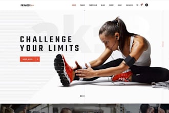 build an attractive gym, sports, workout, fitness website