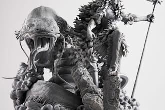 3d printable models for 3d printing, 3d figures, figurines creatures, design stl