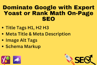skyrocket your website with expert yoast or rank math on page SEO