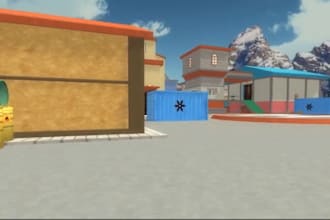 design 2d 3d game environment, concept art, level design, 2d game world in unity
