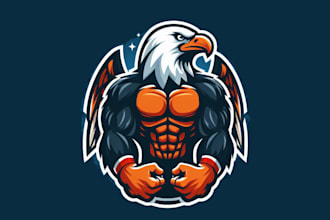 design eye catchy bald eagle mascot logo with new concept
