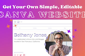 create a professional, simple website that is easily editable via canva