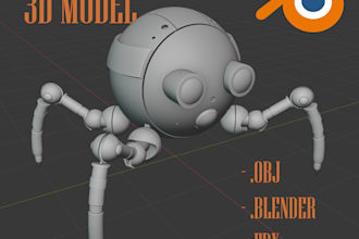 do 3d modeling in blender for you