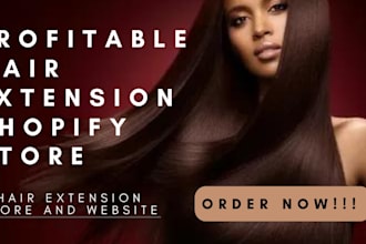 design a prolific hair shop for women and men with styles