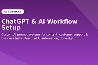 set up custom chatgpt and ai workflows for your business