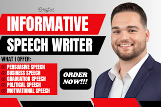 write a persuasive, motivational, informative, and life coaching speech for you