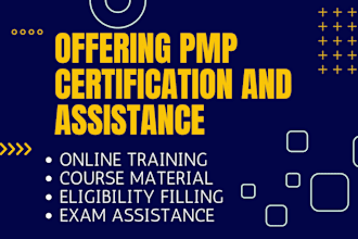 provide pmp online training and eligibility filling assistance