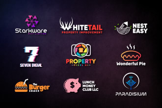 do trendy business modern logo design in 24 hours