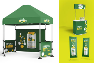 design canopy tent, table cover , backdrop and feather flag